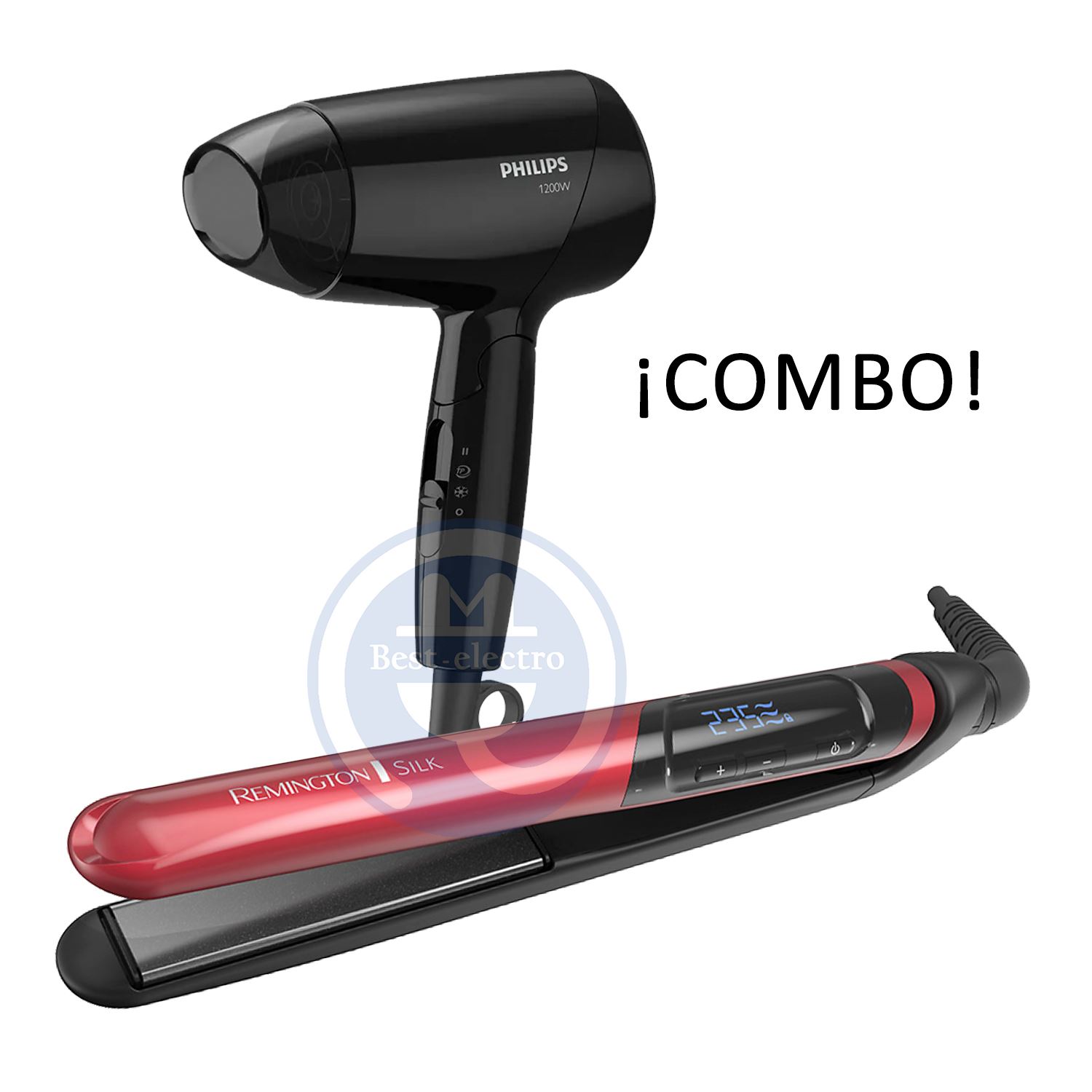 Combo Alisadora Remington Silk Profesional S9600 y Secador Philips.